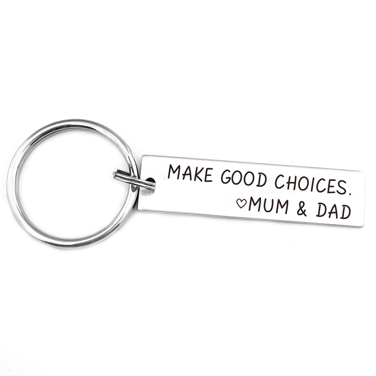 Make Good Choice Love Mum Dad Keychain Funny Gift for Your Kids -Jessemade AU