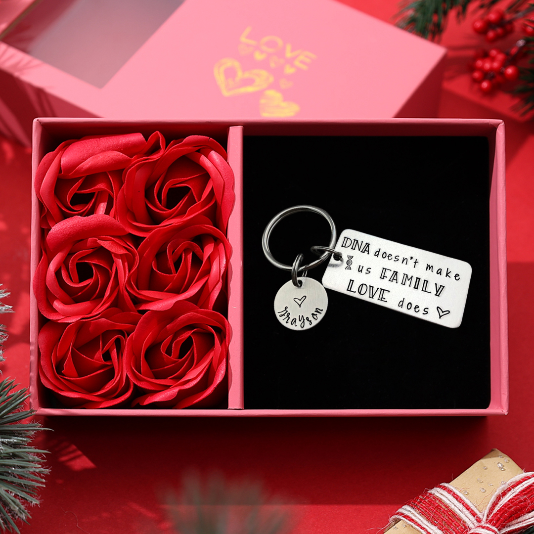 Family Keychain, Personalised Keychain Engraved Name Gifts For Kids-Jessemade AU