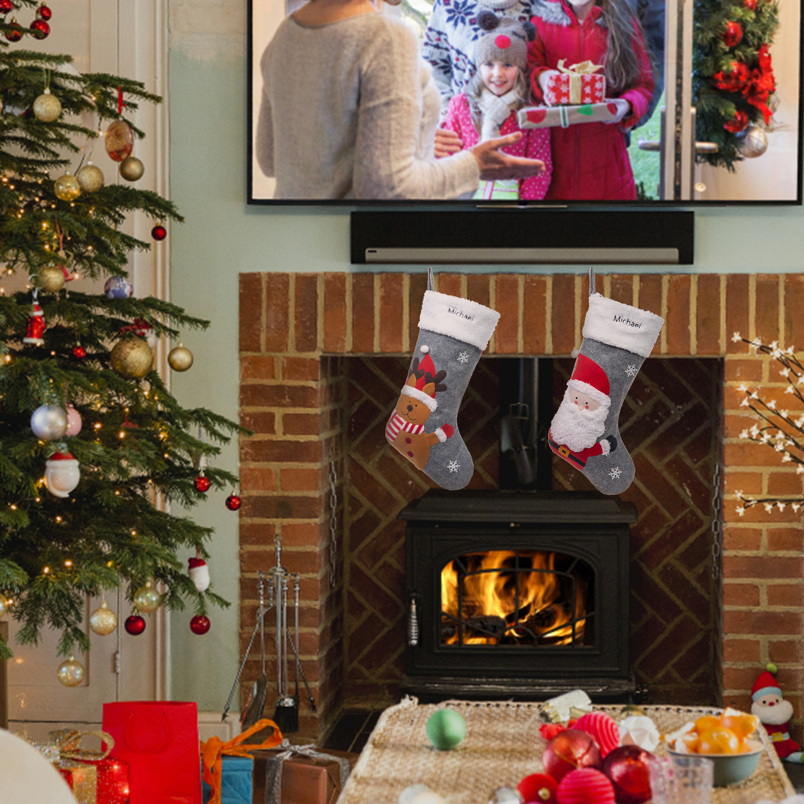 Personalised Christmas Stockings Custom Name Stockings Decoration-Jessemade AU