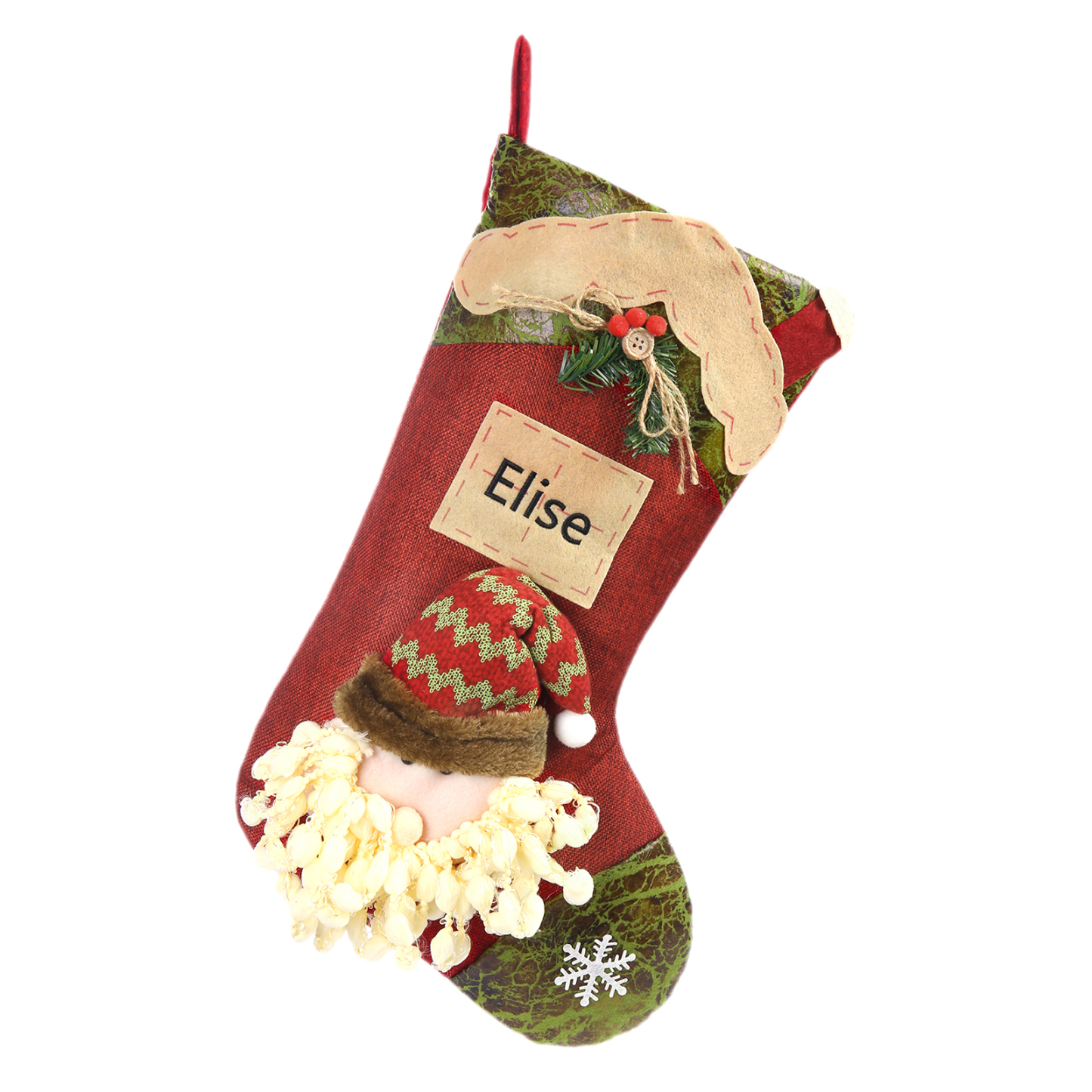 Personalised Christmas Stockings Ornaments Custom 1 Name Christmas Sock Gifts for Family Friends-Jessemade AU