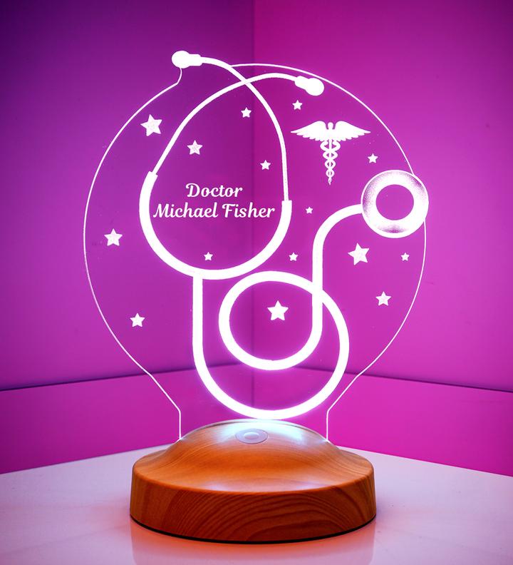 Personalised Profession Name Night Light Engraved Lamp-Jessemade AU