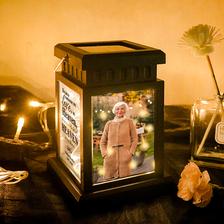 Personalised Photo Lantern Lamp Memorial Led Light Sympathy gift-Jessemade AU
