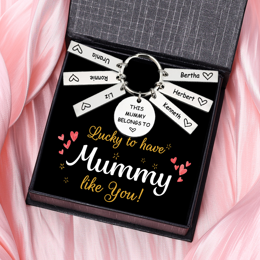 6 Names - Personalised Name Keychain Stainless Steel Keychain Special Gift for Mommy/Mummy-Jessemade AU