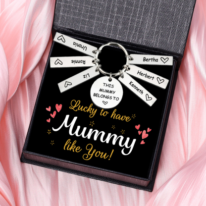6 Names - Personalised Name Keychain Stainless Steel Keychain Special Gift for Mommy/Mummy-Jessemade AU