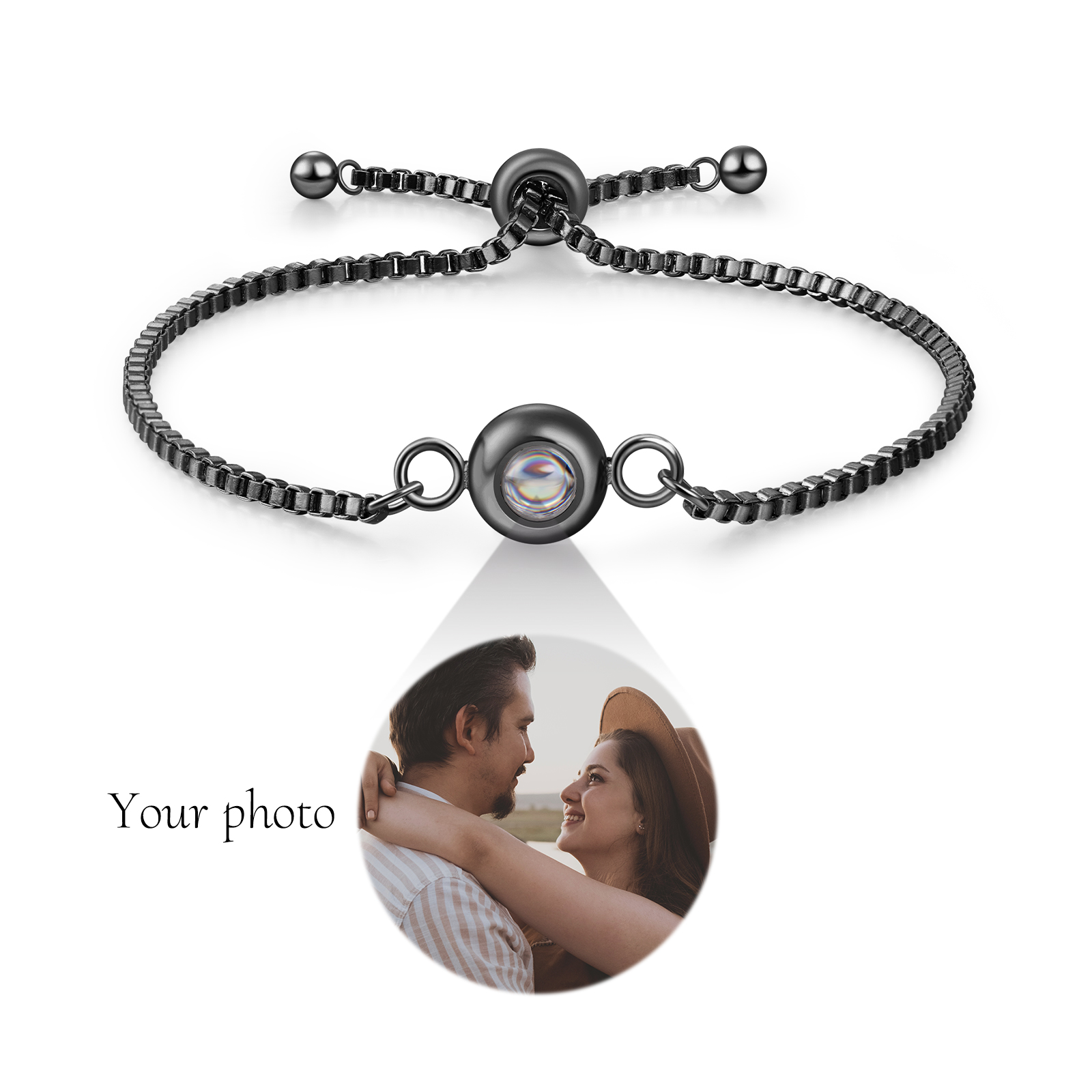 Personalised Projection Bracelet Custom Colourful Photo Bracelet Adjustable Couple Bracelet Personalised Gift for Her-Jessemade AU
