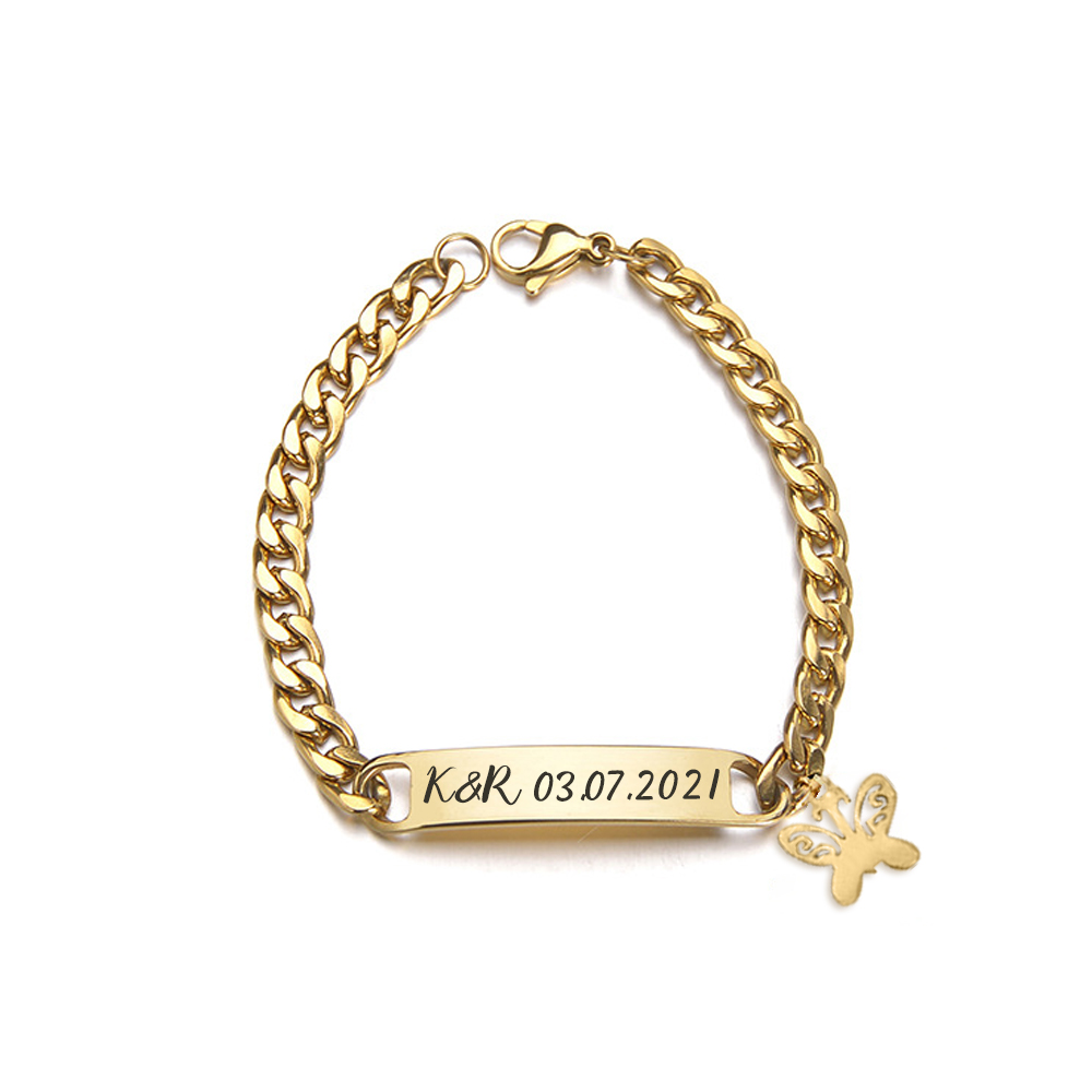 Personalised Name Bracelet Butterfly Bracelet Customised Baby Gift-Jessemade AU