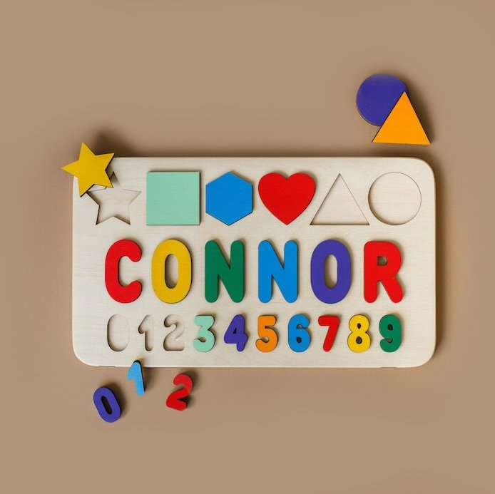 Personalised Kid's Wooden Name Alphabet Puzzle Toy for Toddlers Early Learning Child Toy-Jessemade AU
