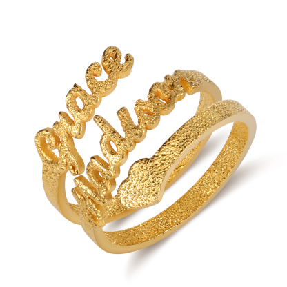 Personalised Family Name Ring Custom 2 Names Gifts For Women-Jessemade AU