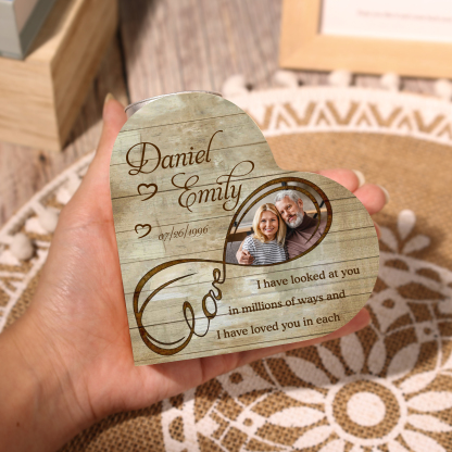 Personalised Infinity Love Couple Heart Candle Holder Engrave Photo Candlesticks Valentines Gift-Jessemade AU