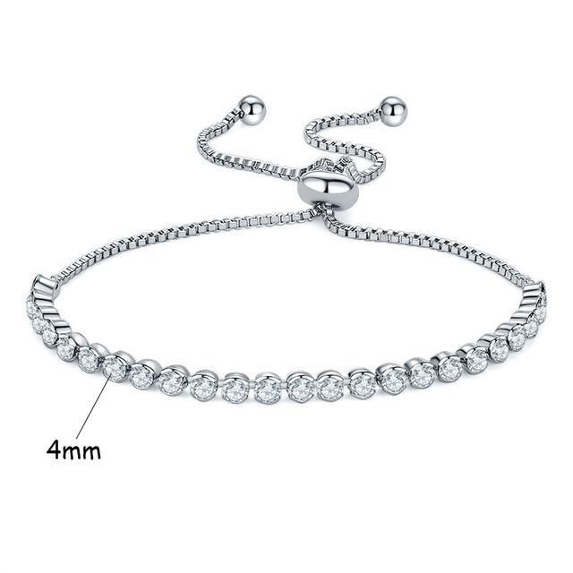 Cubic Zirconia Tennis Bracelet For Women-Jessemade AU