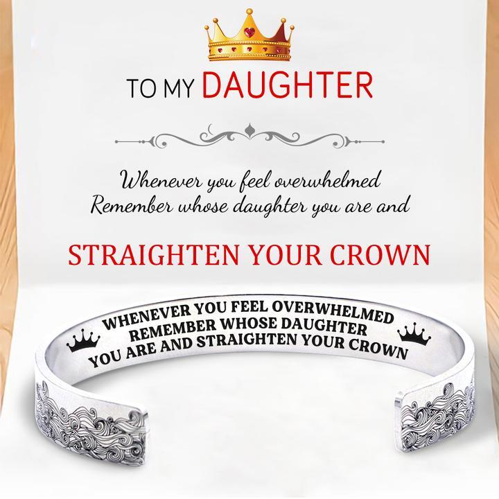 Whenever You Feel Overwhelmed, Personalised Wave Cuff Bangle Bracelet Gifts For Daughter-Jessemade AU