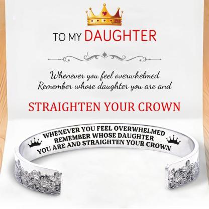 Whenever You Feel Overwhelmed, Personalised Wave Cuff Bangle Bracelet Gifts For Daughter-Jessemade AU