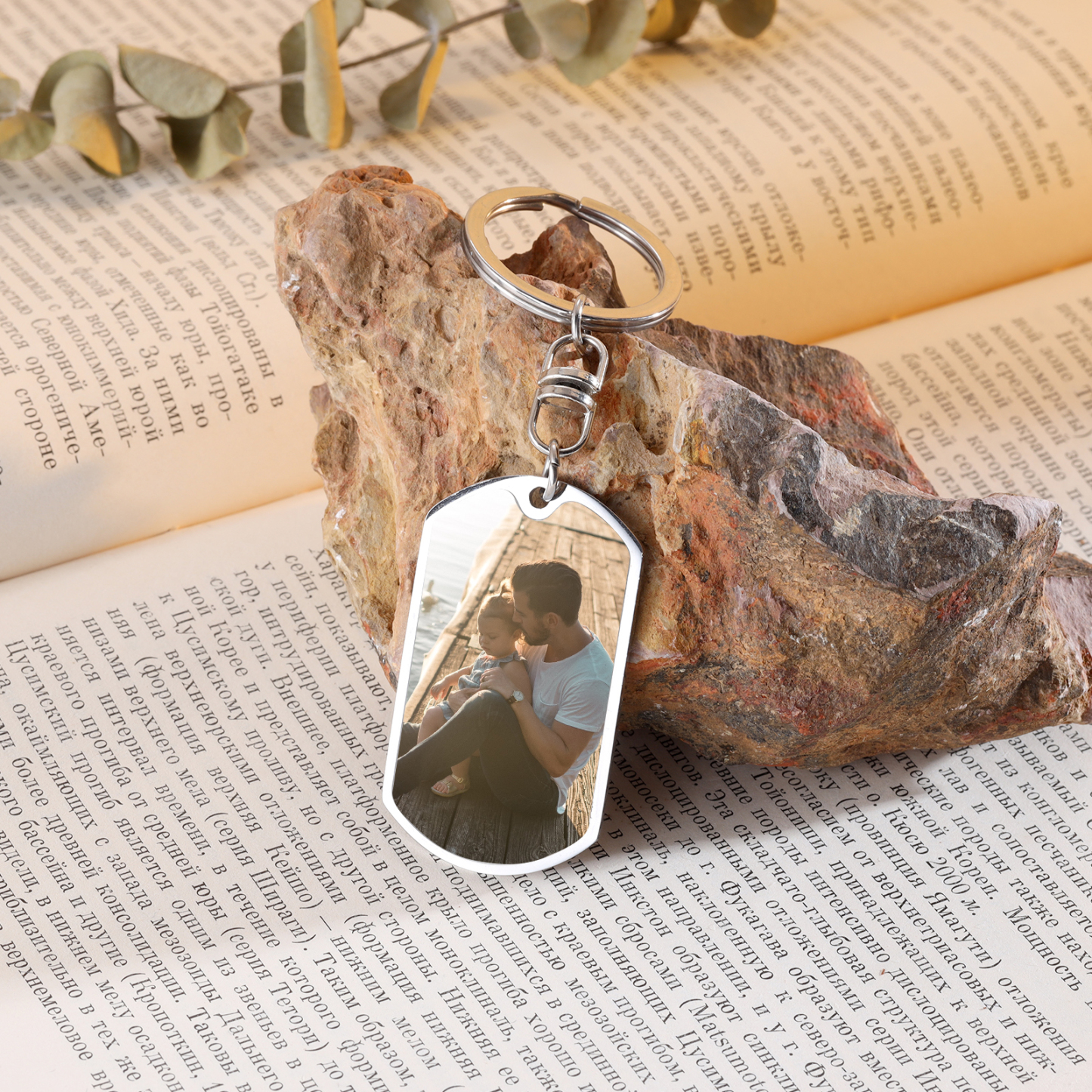 Fishing Keychain For Dad Custom Photo Keyring Engrave 3 Names Father's Day Gifts-Jessemade AU