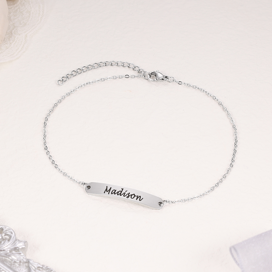 Personalised Simple Anklet With 2 Names For Her-Jessemade AU