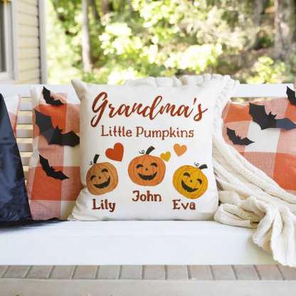 Halloween Gifts Pillowcase Personalised Photo Pumpkin Pillow Cover for Kids-Jessemade AU