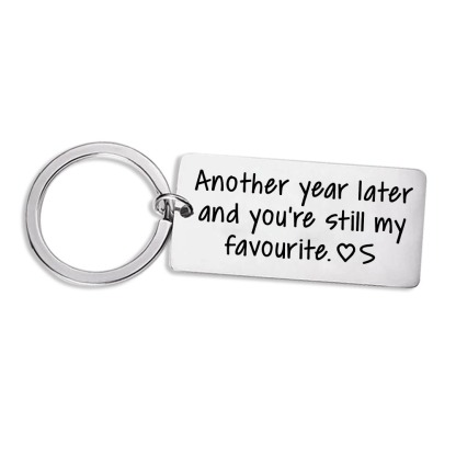 Personalised Letter Keychain Funny Keychain Couple Gift - Another Year Later And You're Still My Favourite-Jessemade AU