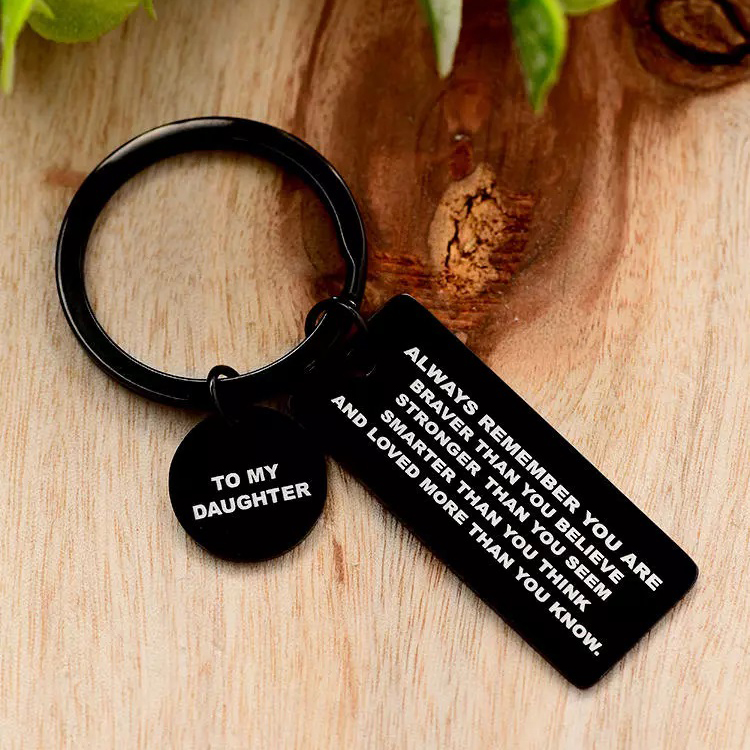 To My Daughter and Son Keychain "Don't Do Stupid"-Jessemade AU