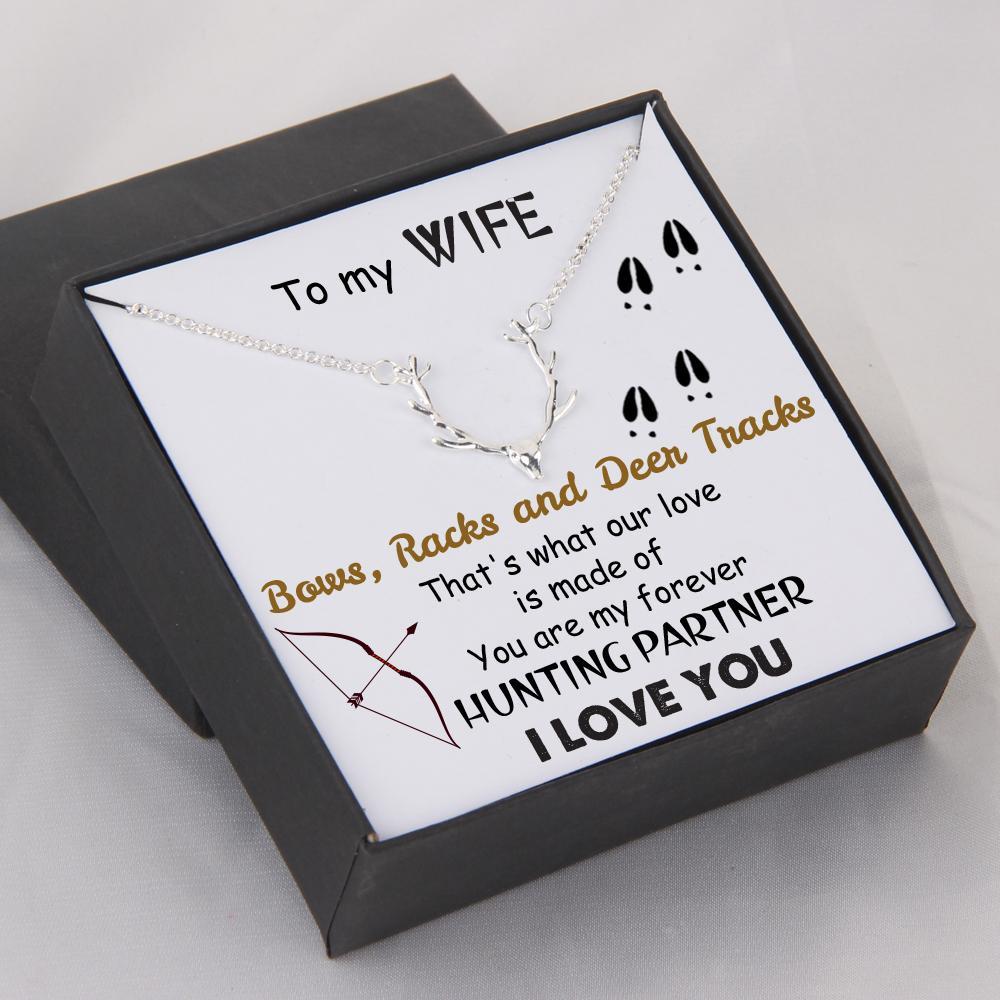 You Are My Forever Hunting Partner, Heart Hunter Necklace Gift Set Gifts For Wife-Jessemade AU