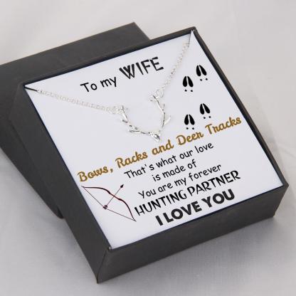 You Are My Forever Hunting Partner, Heart Hunter Necklace Gift Set Gifts For Wife-Jessemade AU