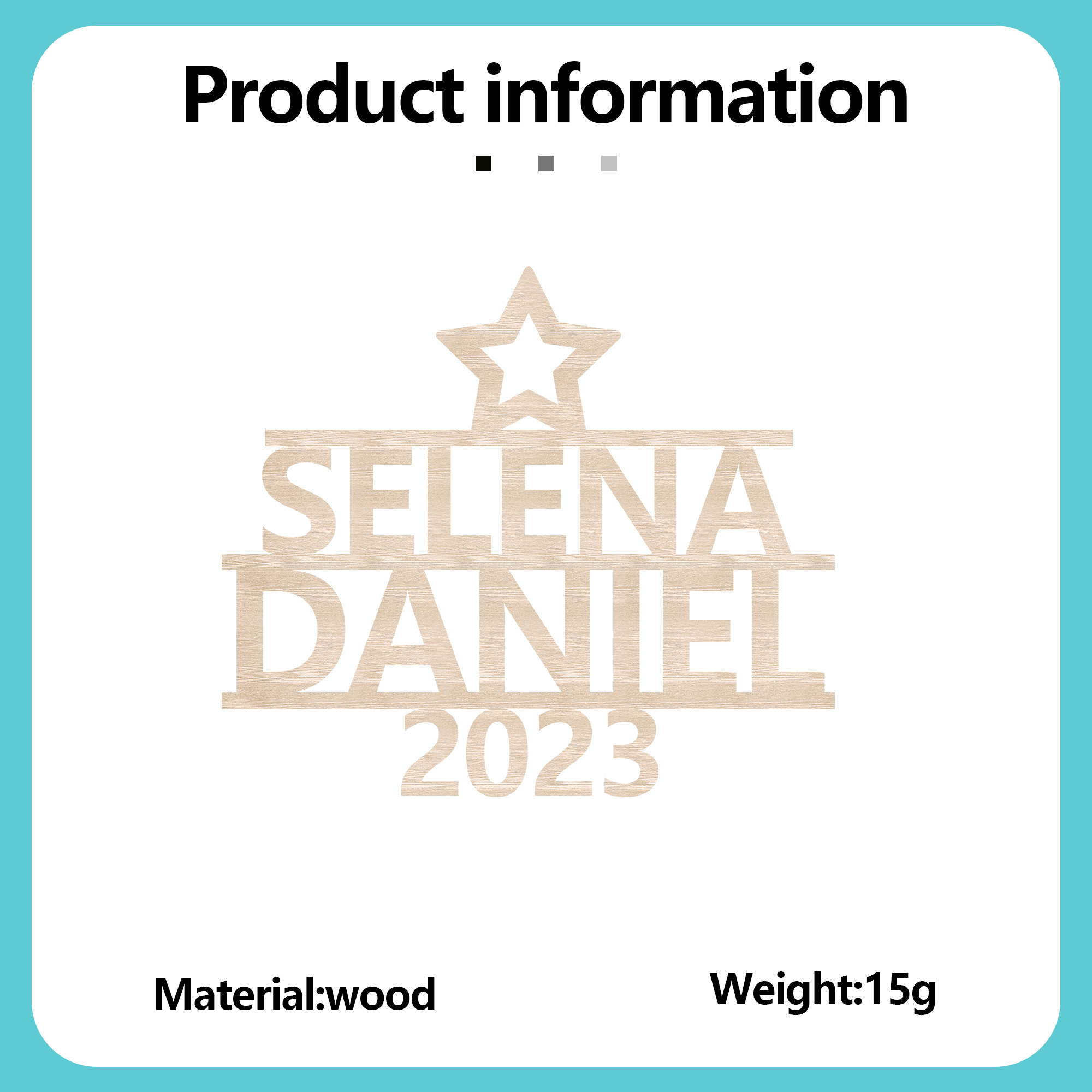 2 Names - Personalised Christmas Tree Ornaments Customised Name Xmas Wooden Decor Gifts for Family Friends-Jessemade AU