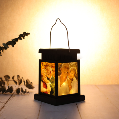 Solar Light Personalised 4 Photos Memorial Lantern Lamp Sympathy Lantern Bereavement Gift Loss of a Loved One-Jessemade AU