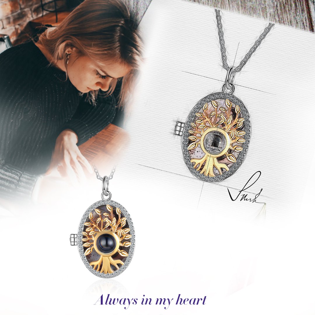 Personalised 100 Languages Projection Necklace Engraved  " I LOVE YOU"  Gifts For Her-Jessemade AU