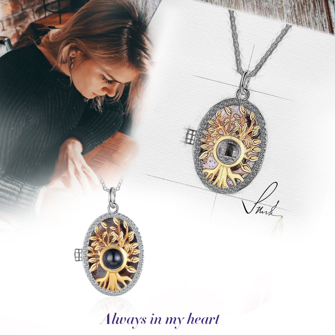 Personalised 100 Languages Projection Necklace Engraved  " I LOVE YOU"  Gifts For Her-Jessemade AU