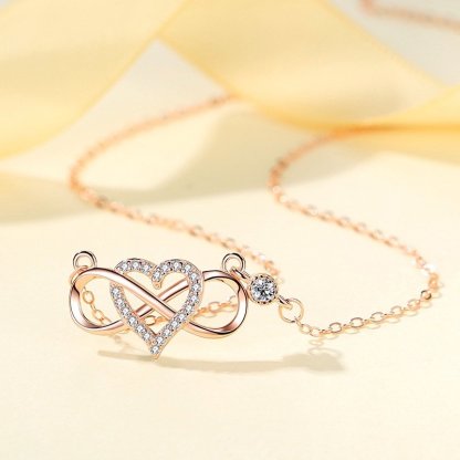 To My Mother/Daughter, Infinite Love Necklace With Card, The love between mother and daughter is Forever Gifts for Her-Jessemade AU