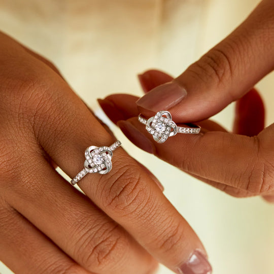 To My Best Friend, our friendship is like a knot, Endless Knot Ring With Card, Gifts For Her-Jessemade AU