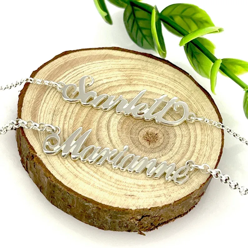 Adjustable Personalised Name Ankle Bracelet Custom 1 Name Anklet Gifts for Her-Jessemade AU