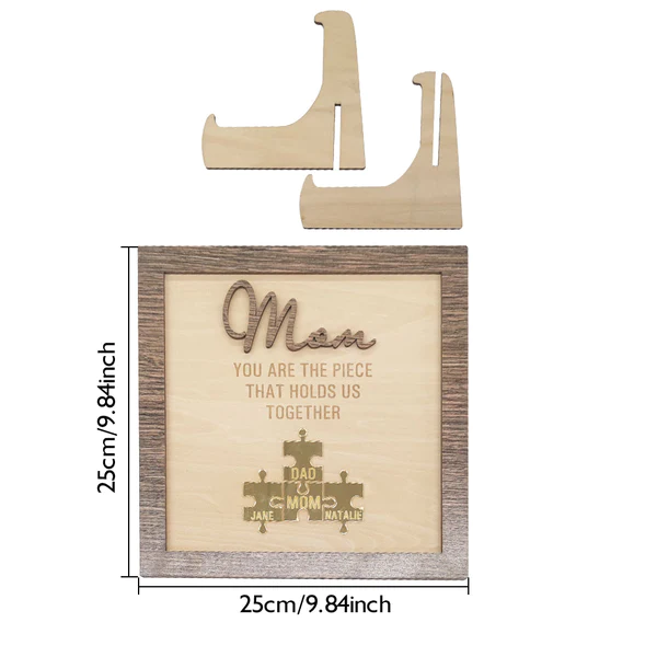 Personalised Mom Puzzle Sign Engrave 5 Names You Are the Piece That Holds Us Together Mother's Day Gift-Jessemade AU
