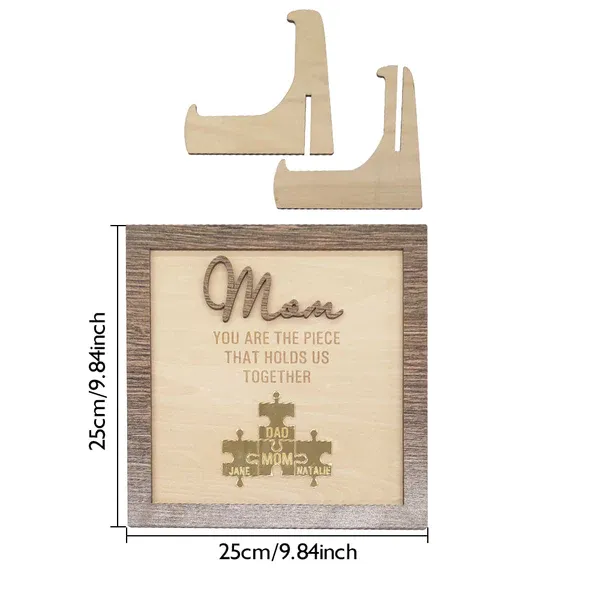 Personalised Mom Puzzle Sign Engrave 5 Names You Are the Piece That Holds Us Together Mother's Day Gift-Jessemade AU