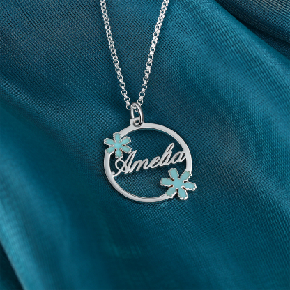 Personalised Snowflake Necklace Custom 1 Name Necklace Gift For Her-Jessemade AU