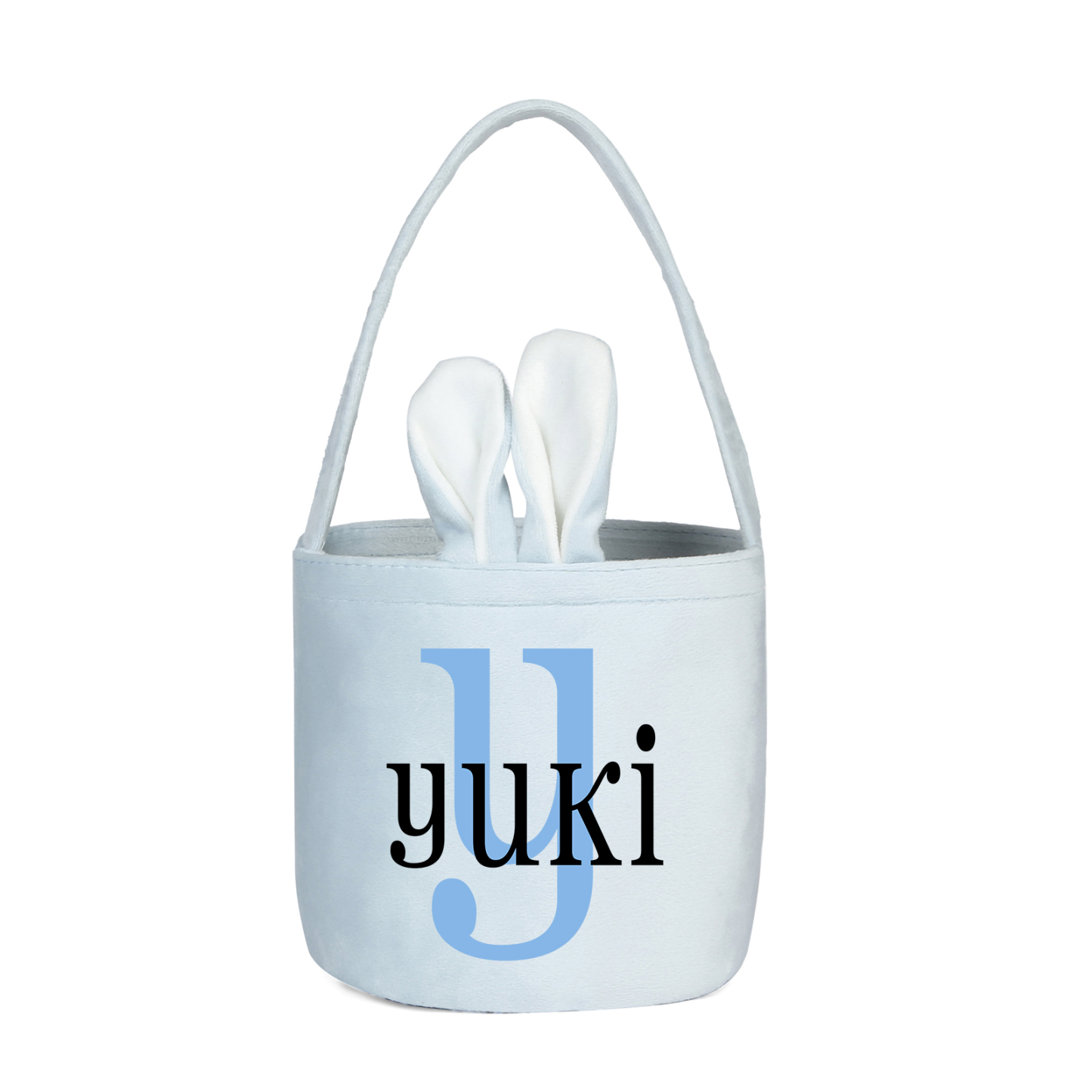 Personalised Bunny Tote Bag Custom Name & Letter Bunny Basket Bucket Bag Easter Gifts-Jessemade AU