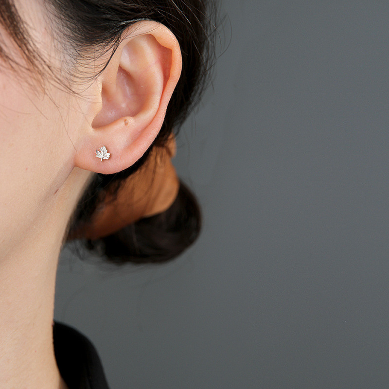 Women's Earrings Maple Leaf Earrings Silver Earrings Birthday Gift For Her-Jessemade AU