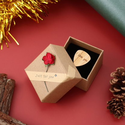 Personalised Guitar Picks Case Plectrum Box 3 Pcs Guitar Pick Wooden-Jessemade AU