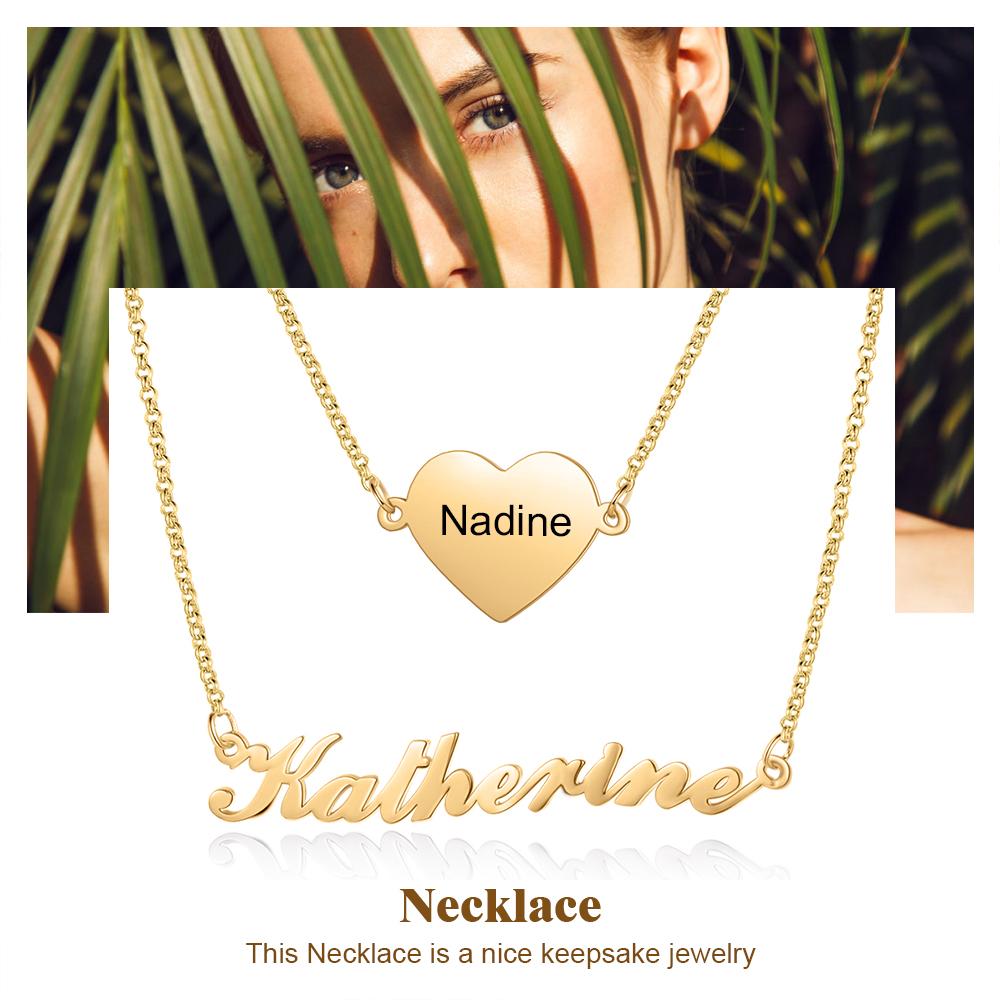 Personalised Necklace Custom 1 Name Necklace Gift For Her-Jessemade AU