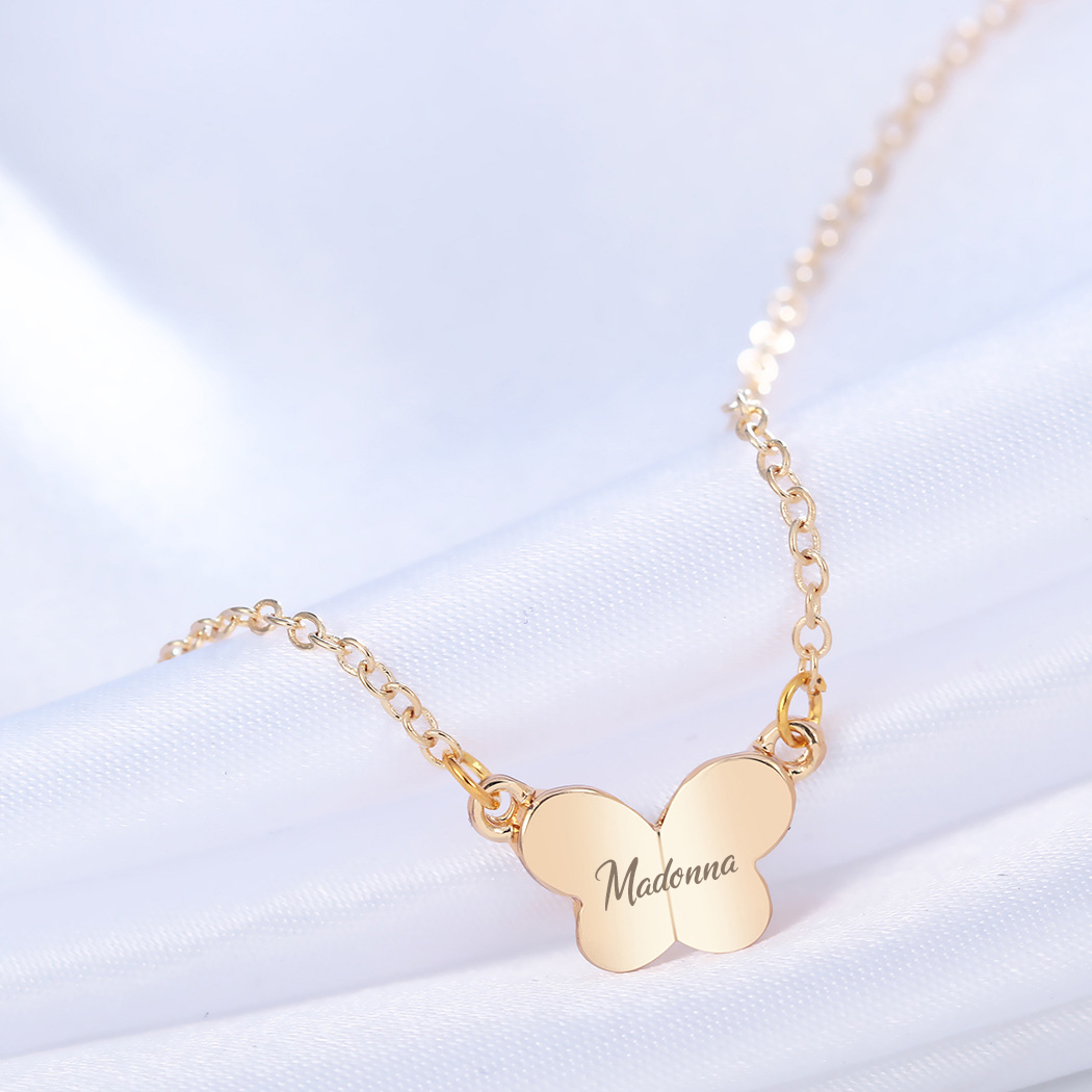 Butterfly Name Necklace Personalised Name Necklaces Gift For Her-Jessemade AU