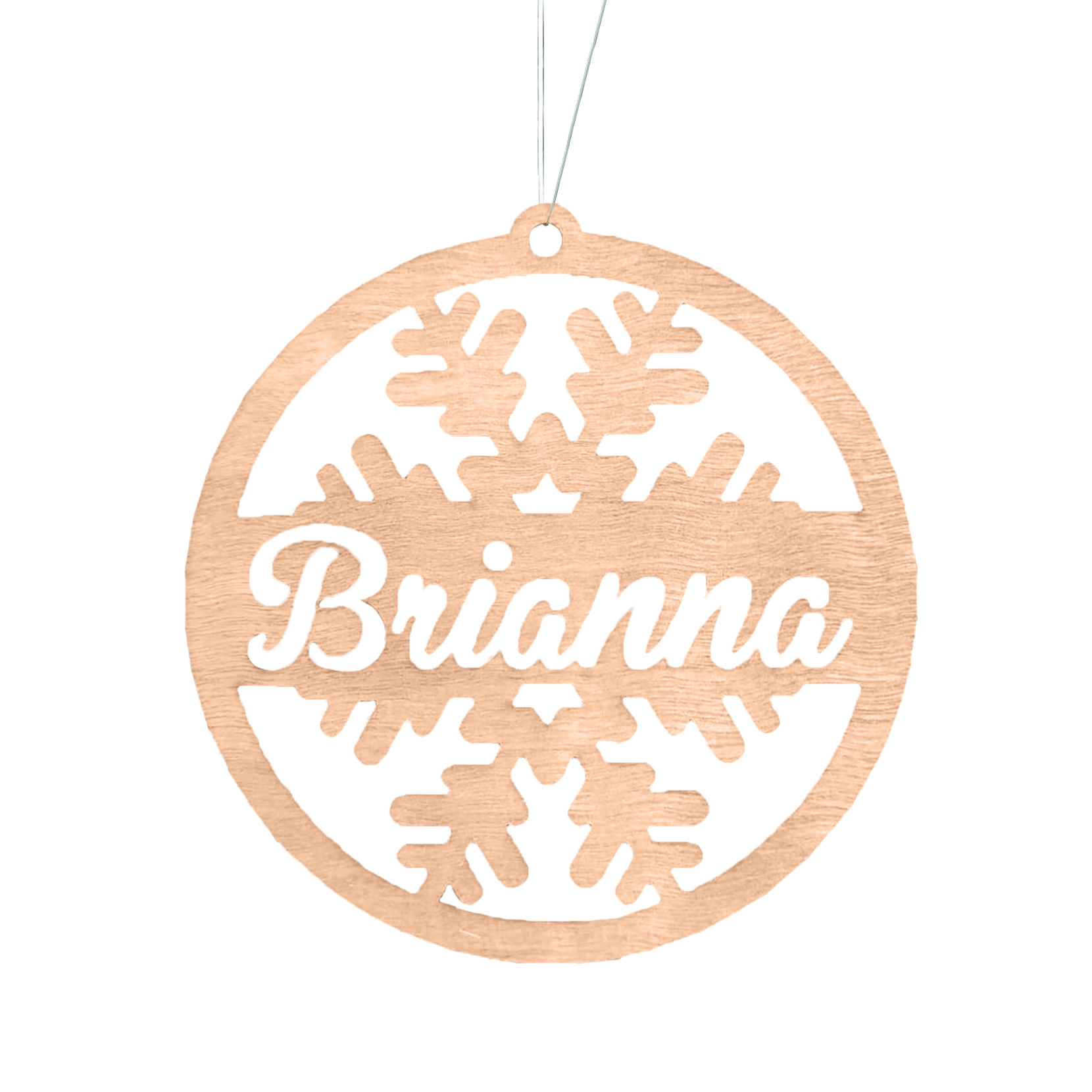 Customised Name Christmas Ornaments Snowflake Circle Ornament Personalised Gifts for Family Friends-Jessemade AU