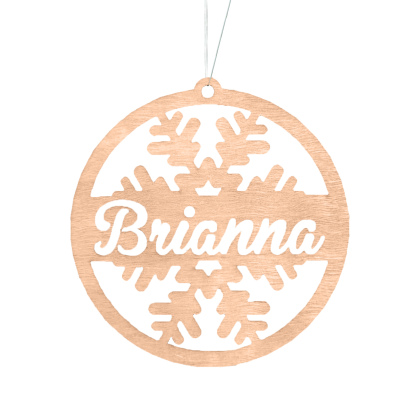Customised Name Christmas Ornaments Snowflake Circle Ornament Personalised Gifts for Family Friends-Jessemade AU