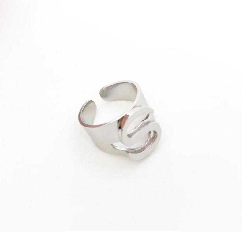 Personalised Name Ring Custom 1 Letter Name Ring Gifts For Women-Jessemade AU