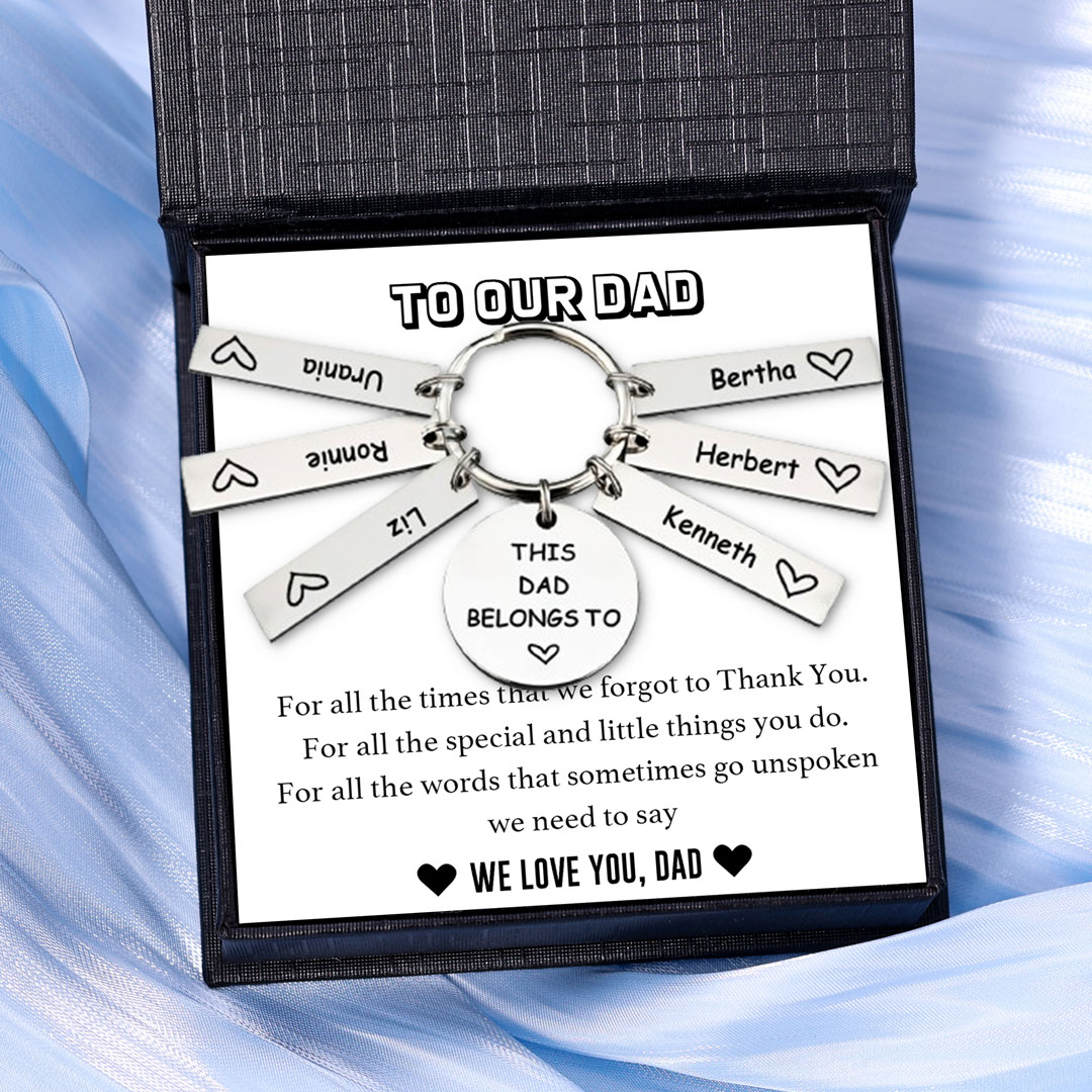 6 Names - Personalised Name Keychain Stainless Steel Keychain Special Gift for Mummy/Dad-Jessemade AU