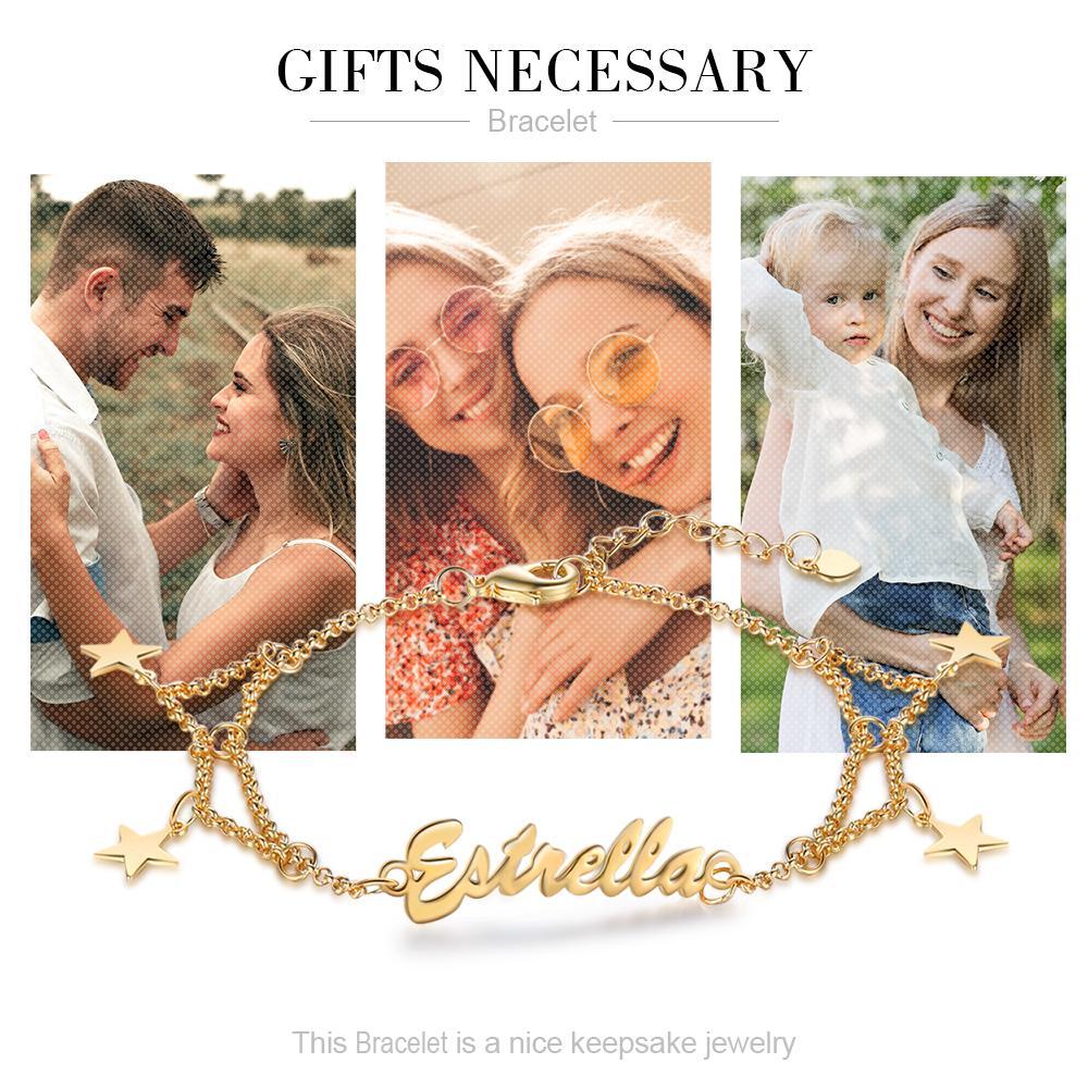 Personalised Bracelet Custom 1 Name Bracelet Gift For Women-Jessemade AU
