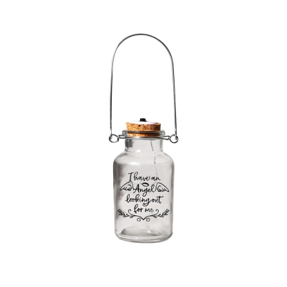 Memorial Jar Night Light - I Have An Angel Looking Out For Me - LED Lamp Memorial Bottle-Jessemade AU