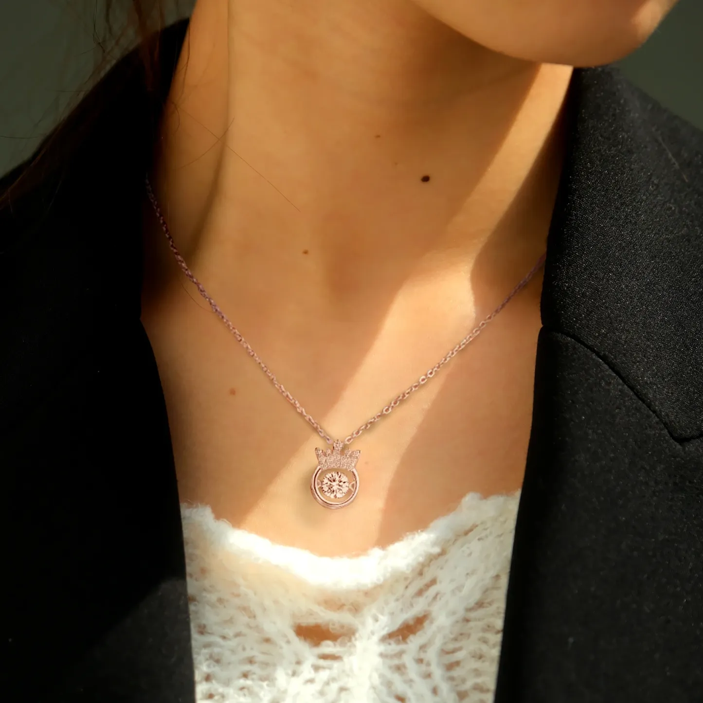 To My Badass Daughter Crown Necklace "I Will Always Be There for You"-Jessemade AU