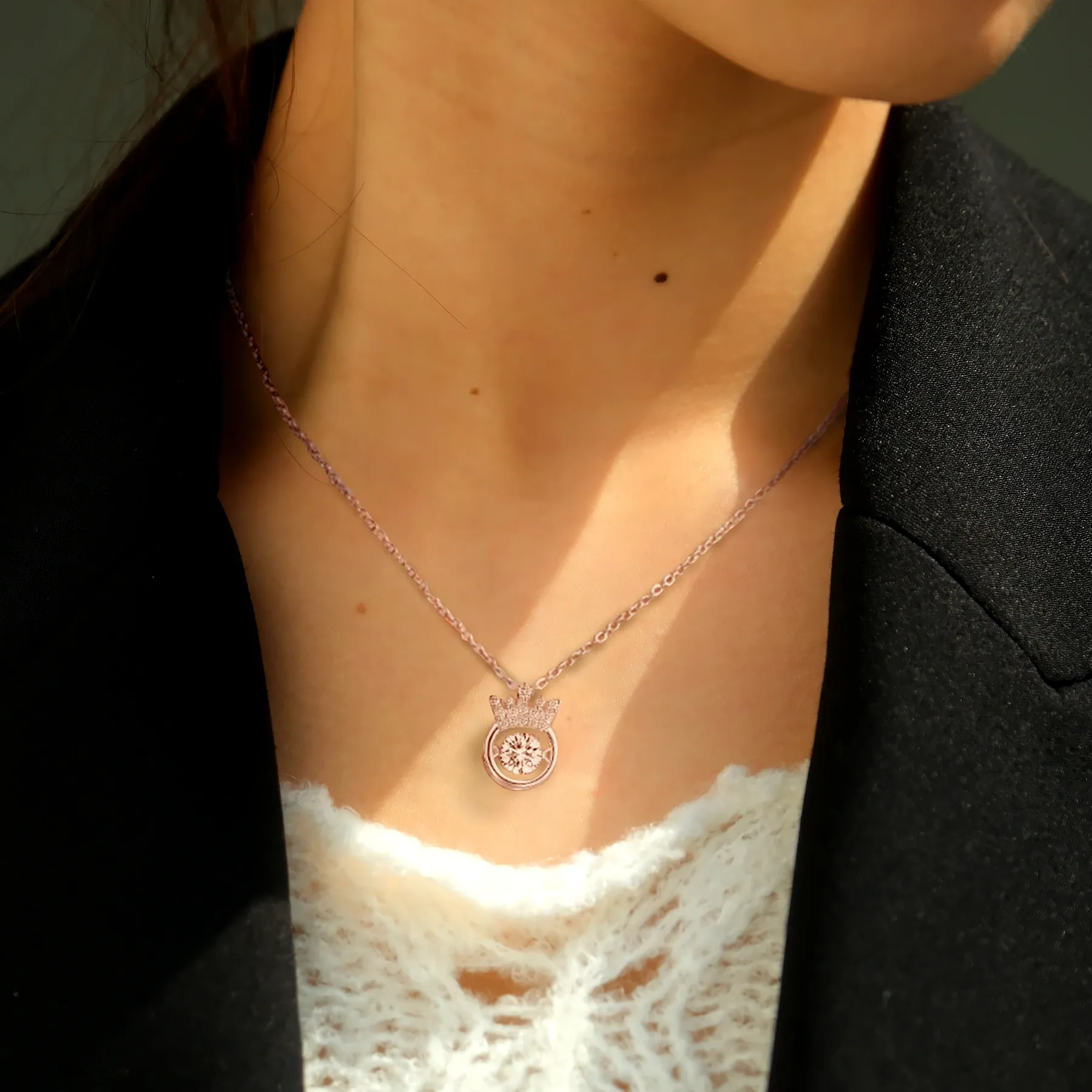 To My Badass Daughter Crown Necklace "I Will Always Be There for You"-Jessemade AU