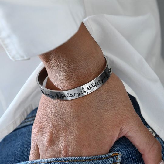 I want you to believe deep in your heart, Cuff Bangle Bracelet Gifts For Her-Jessemade AU