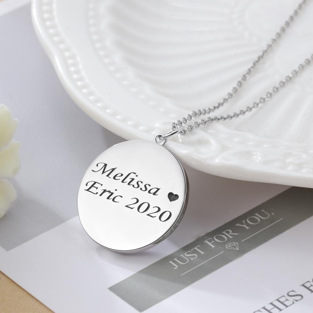 Personalised Round Photo Necklace Custom Picture Necklace Gifts For Her-Jessemade AU