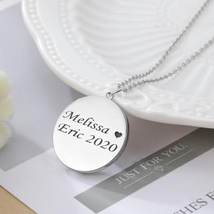 Personalised Round Photo Necklace Custom Picture Necklace Gifts For Her-Jessemade AU