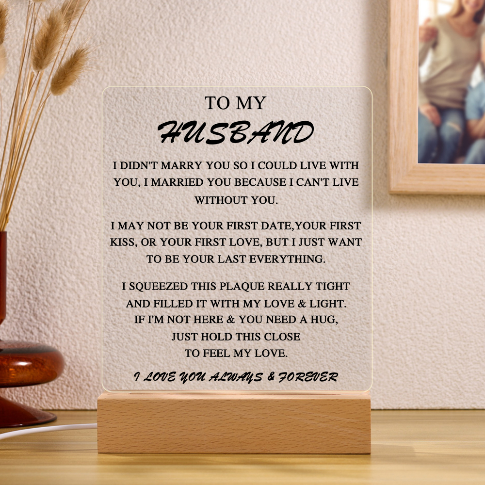 To My Husband LED Night Light "I Love You Always & Forever" Sentimental Gift for Husband-Jessemade AU